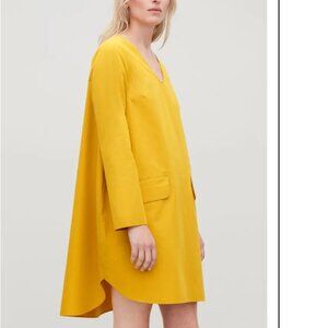 COS Voluminous Vibrant Yellow A-Line Dress
